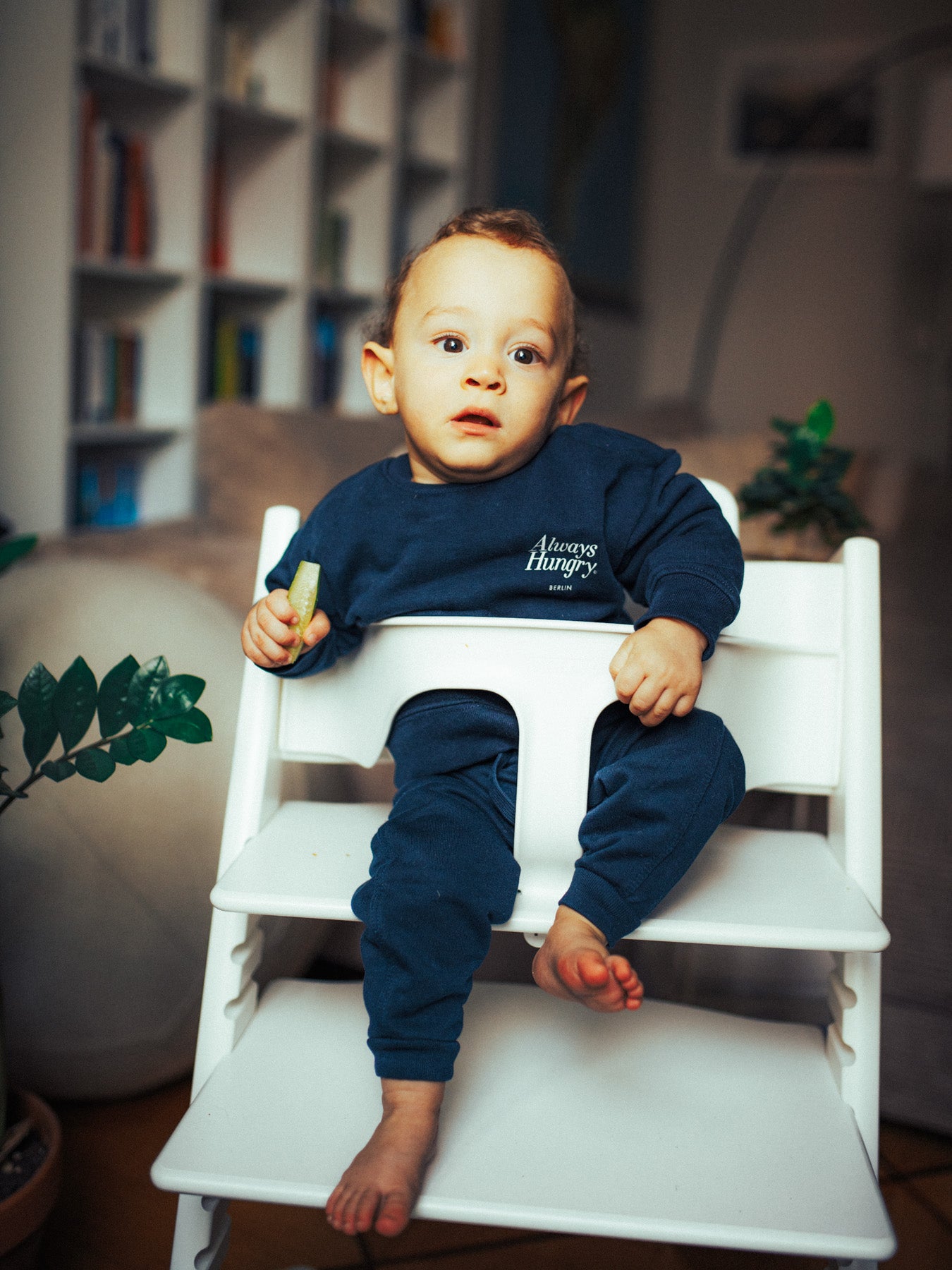 NEW - Always Hungry Baby Set - Sweatshirt and pants - Navy Blue