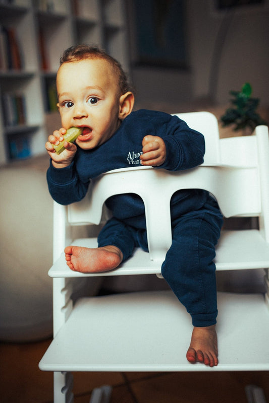 NEW - Always Hungry Baby Set - Sweatshirt and pants - Navy Blue